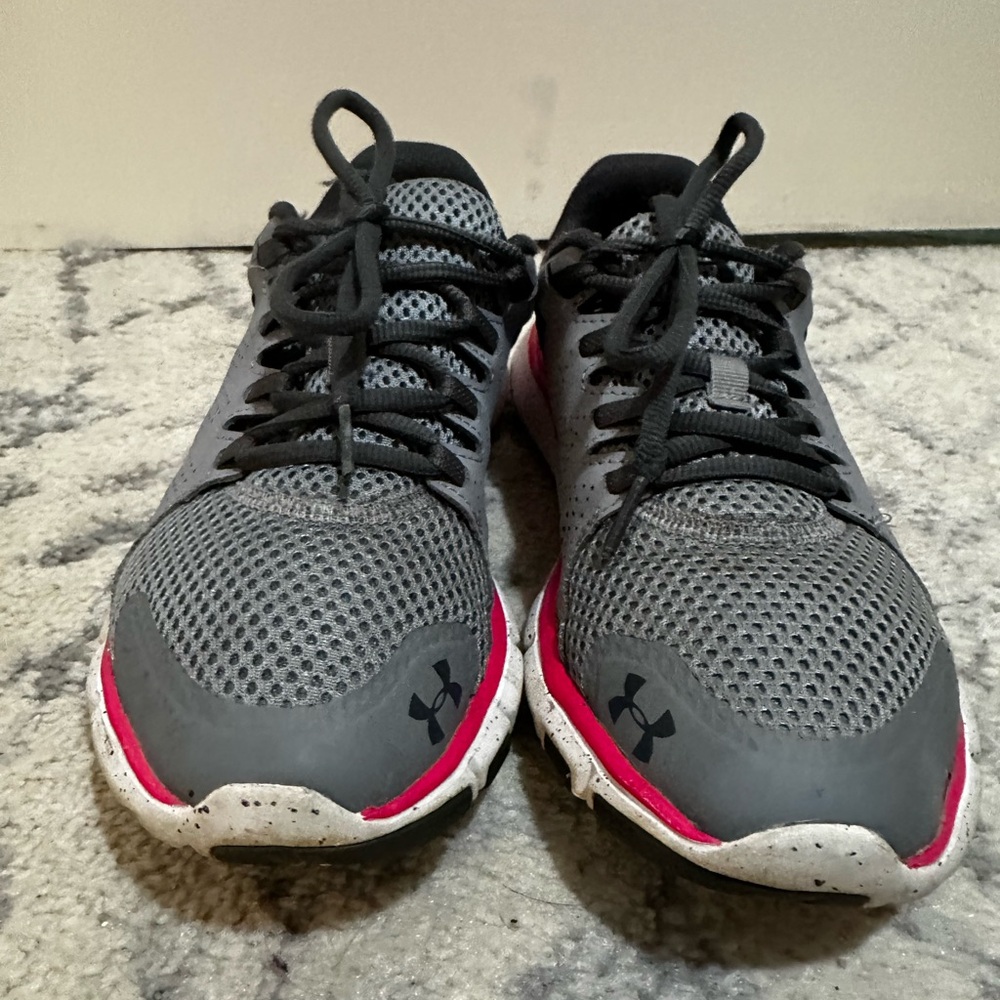 Women’s Under Armour Gray and Pink Running Shoes